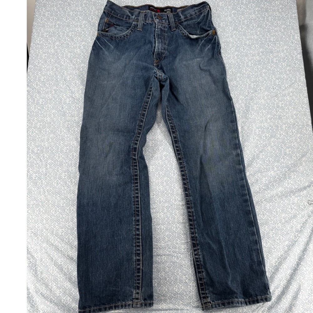 Ariat M4 FR Relaxed Boot Cut Jeans Mens 32x32 Flame Resistant Dark Wash